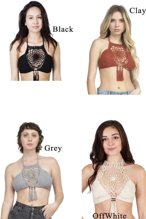 Lakhays Delilah Crochet Bikini Top Crochet Tops 5 Lakhays Delilah Crochet Bikini Top Crochet Tops