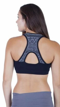 Lakhays Tank Tops Aztec Sunrise Razor Cut Organic Yoga Bra