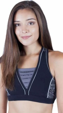 Lakhays Tank Tops Aztec Sunrise Razor Cut Organic Yoga Bra