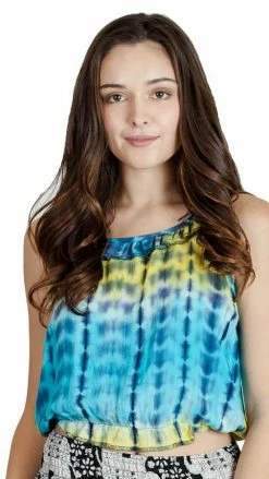 Lakhays Boho Vibes Ruffled Crop Top