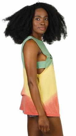 Lakhays Rasta Reggae Tribe Of Judah Tie-Dye Tank Tank Tops