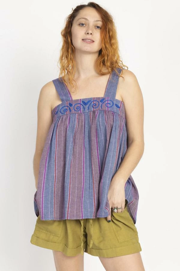 Lakhays Easy Living Stripe Babydoll Tank 2 Lakhays Easy Living Stripe Babydoll Tank