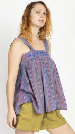 Lakhays Easy Living Stripe Babydoll Tank 12 Lakhays Easy Living Stripe Babydoll Tank