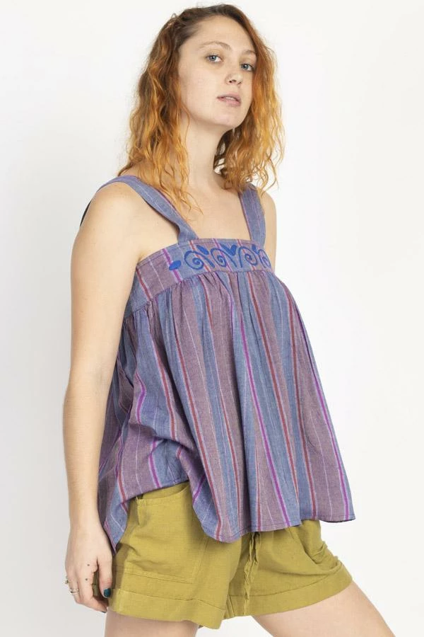 Lakhays Easy Living Stripe Babydoll Tank 5 Lakhays Easy Living Stripe Babydoll Tank