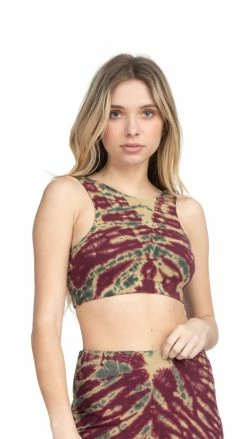Lakhays Tie Dye High Neck Organic Cotton Bra New Arrivals