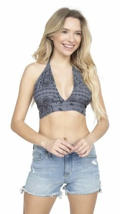 Lakhays Bandana Print Halter Top