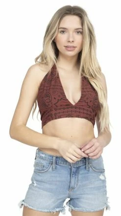 Lakhays Bandana Print Halter Top