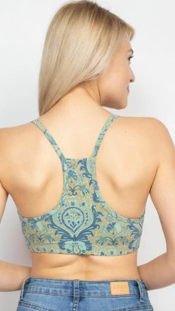 Lakhays Tank Tops Organic Cotton Printed Yoga Bra