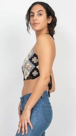 Lakhays Granny Square Crochet Top