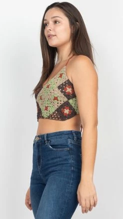 Lakhays Granny Square Crochet Top
