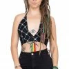 Lakhays Crochet Tops Rasta Halter Top