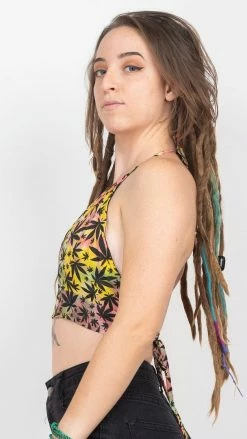 Lakhays Crochet Tops Rasta Halter Top