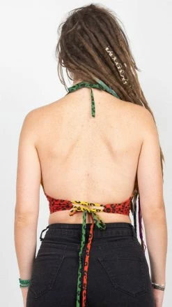 Lakhays Crochet Tops Rasta Halter Top