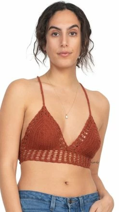 Lakhays Laced Back Crochet Bikini Top