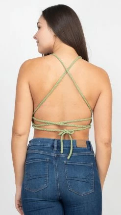 Lakhays Laced Back Crochet Bikini Top