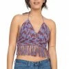 Lakhays Cotton Crochet Tie-dye Top