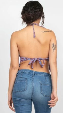 Lakhays Cotton Crochet Tie-dye Top