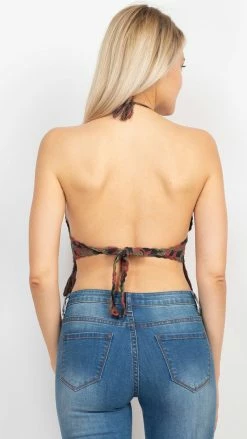 Lakhays Cotton Crochet Tie-dye Top