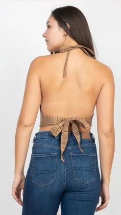 Lakhays Tree Of Life Embroidery Halter Top