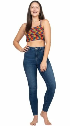 Lakhays Space Tie-dye Crochet Halter Top New Arrivals
