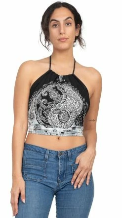 Lakhays YingYang Mandala Halter Top New Arrivals
