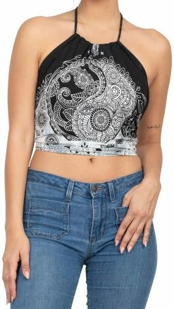 Lakhays YingYang Mandala Halter Top New Arrivals