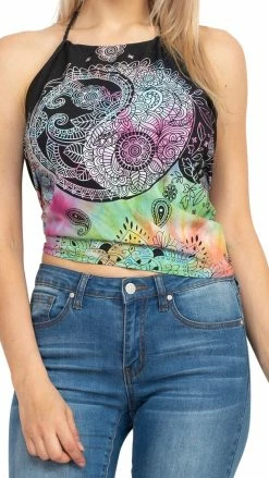 Lakhays YingYang Mandala Halter Top New Arrivals