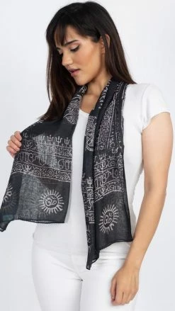 Lakhays Handmade Om Yoga Prayer Shawl/Scarf Scarves