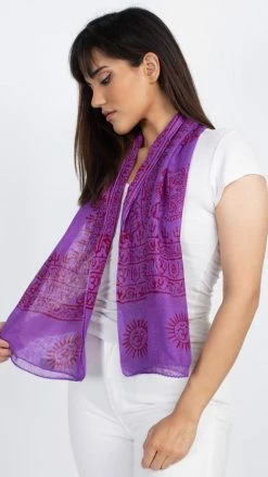 Lakhays Handmade Om Yoga Prayer Shawl/Scarf Scarves