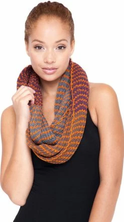 Lakhays Hand Knit Dual Color Infinity Winter Scarf Scarves