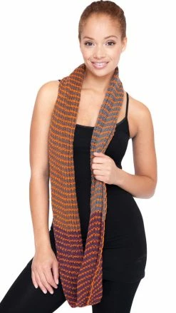 Lakhays Hand Knit Dual Color Infinity Winter Scarf Scarves