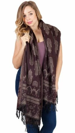 Lakhays Winter Wonder Warm Hamsa Scarf Scarves