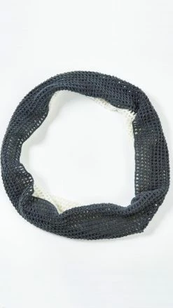 Lakhays Crocheted Two Tone Infinity Scarf Scarves