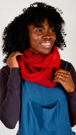 Lakhays Crocheted Two Tone Infinity Scarf Scarves
