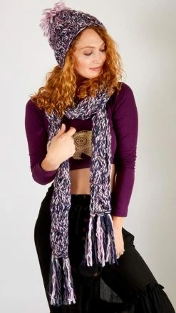 Lakhays Scarves Cable Knit Heather Scarf