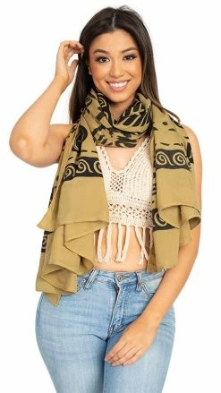 Lakhays Mayan Tree Of Life Travel Scarf