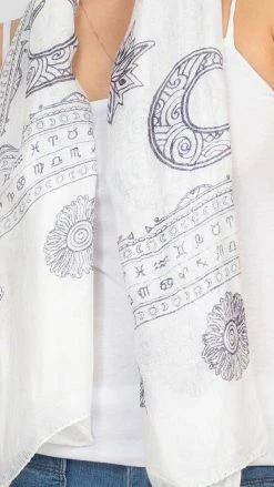 Lakhays Celestial Zodiac Printed Soft Summer Scarf New Arrivals