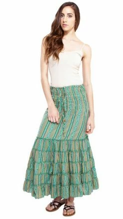 Lakhays Skirts Women's Light Colorful Summmer Long Boho Gypsy Skirt