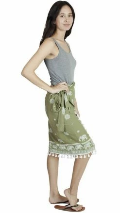 Lakhays Beachy Boho Tassel Wrap Skirt