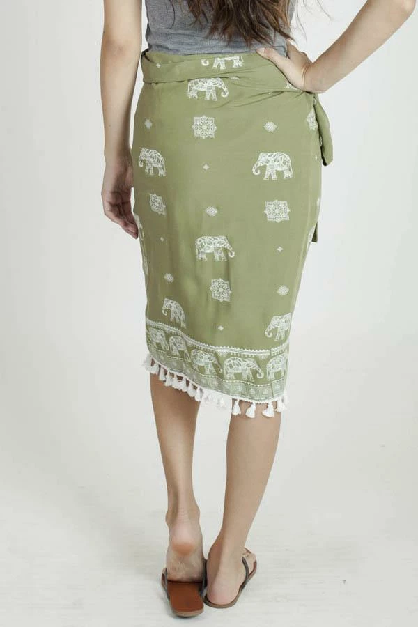 Lakhays Beachy Boho Tassel Wrap Skirt 4 Lakhays Beachy Boho Tassel Wrap Skirt
