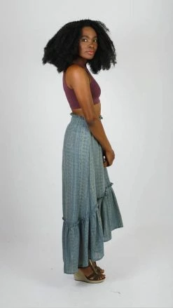 Lakhays Boho Paisley Waves Hi-Low Gypsy Skirt 13 Lakhays Boho Paisley Waves Hi-Low Gypsy Skirt