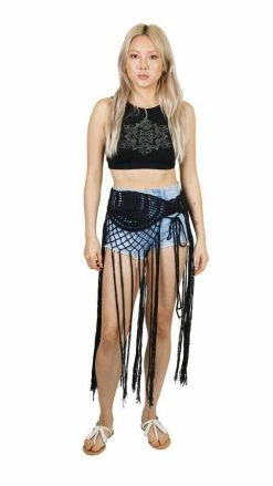 Lakhays Boho Goddess Gypsy Crochet Overskirt