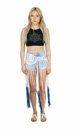 Lakhays Boho Goddess Gypsy Crochet Overskirt