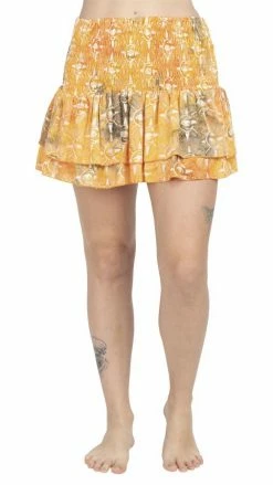 Lakhays New Arrivals Batik Ruffle Miniskirt