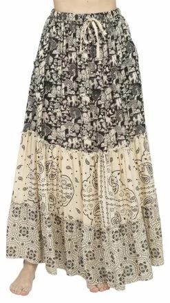Lakhays Elephant Three Tiered Skirt