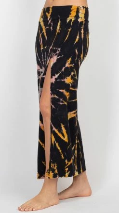 Lakhays New Arrivals Double Slit Tie-Dye Maxi Skirt