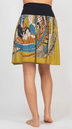 Lakhays New Arrivals Feather Midi Skirt