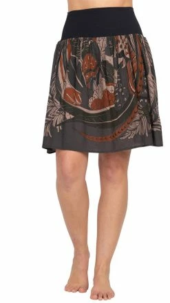 Lakhays New Arrivals Feather Midi Skirt