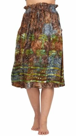 Lakhays Batik Tree Of Life Midi Skirt New Arrivals