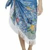 Lakhays Fearless Floral Boho Chic Beach Pool Wrap Skirt